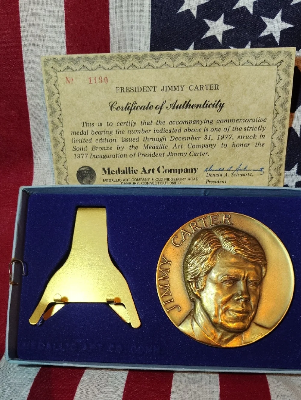 🌹PRISTINE 1977 Jimmy Carter Official Inaugural Medal – Low # Limited Edition🌹